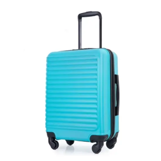 Gulches 20" Lightweight Carry-On Luggage, Spinner Wheels, Turquoise, Durable ABS Material image {4}