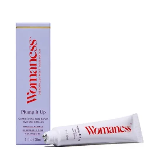 Womaness Plump It Up Gentle Retinol Face Serum Menopause Skincare - 1 fl oz image {1}