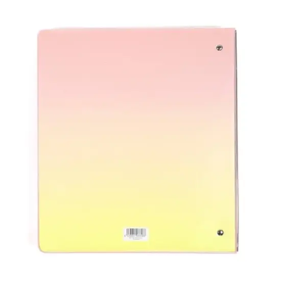 Yoobi Evolve 1" D-Ring Binder 220 Sheet Capacity Peachy Yellow Ombre image {6}