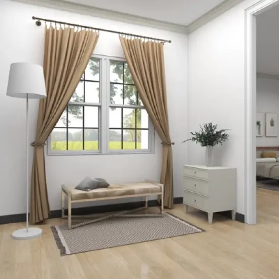 Contemporary Stainless Steel Rectangular Cowhide Bench - Olivia & May image {10}