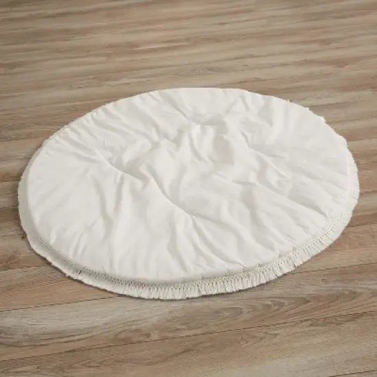 Sweet Jojo Designs Boy or Girl Baby Tummy Time Playmat Diamond Tuft Ivory image {4}