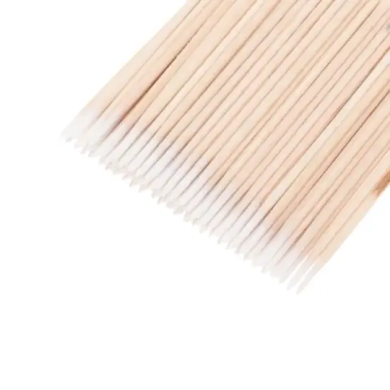 Unique Bargains Disposable False Eyelash Removal Cotton Swab Yellow 100 Pcs image {3}