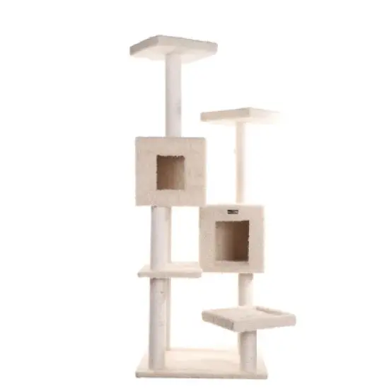 Armarkat Multi-Level Real Wood Cat Tree With Two Spacious Condos, Perches for Kittens Pets Play A6702 image {1}