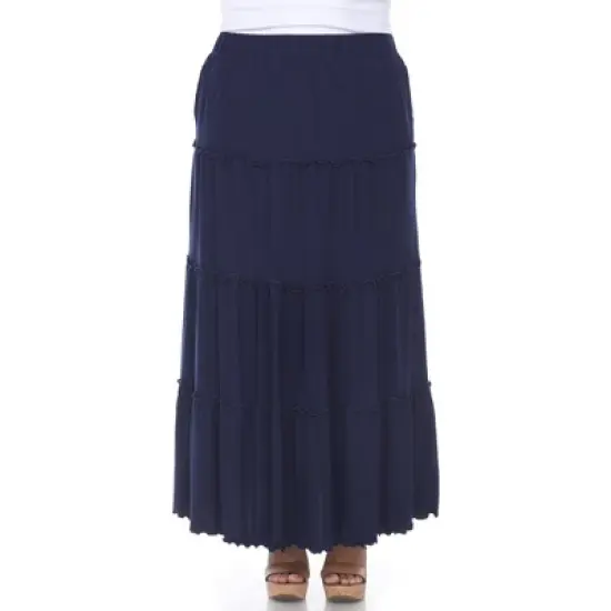 Plus Size Tiered Maxi Skirt image {10}