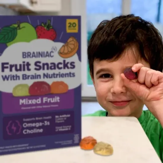 Brainiac Kids Fruit Snacks with Omega-3s Mixed Fruit - 12.4oz/20ct image {6}