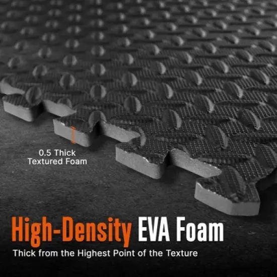 Squatz 25 - Pc Foam Interlocking Exercise Mat - Black image {2}