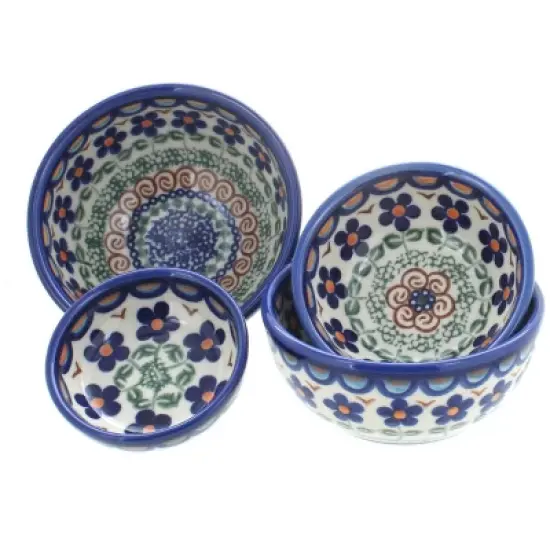 Blue Rose Polish Pottery 2080 Vena Measuring Bowls image {1}