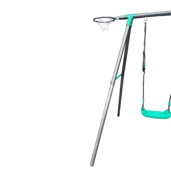 Gulches Blackish green interesting four function swingset with face to face metal plastic safe swing seat 550lbs for outdoor for age 3-8years image {10}