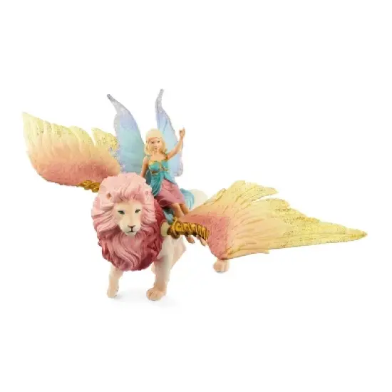 Schleich Fairy in Flight on Winged Lion Animal Figure image {1}