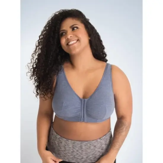 Leading Lady The Meryl - Cotton Front-Closure Comfort & Sleep Bra image {6}