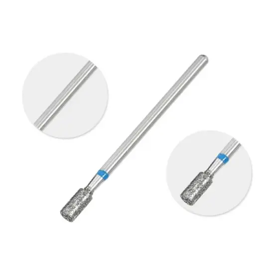 Unique Bargains Emery Nail Drill Bits Set for Acrylic Nails 3/32 Inch Nail Art Tools Shapen Tool 40.5mm Length Blue 7 Pcs image {2}