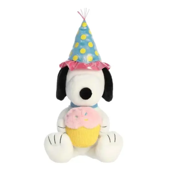 Aurora Medium Birthday Snoopy Peanuts Adorable Stuffed Animal White 12" image {1}