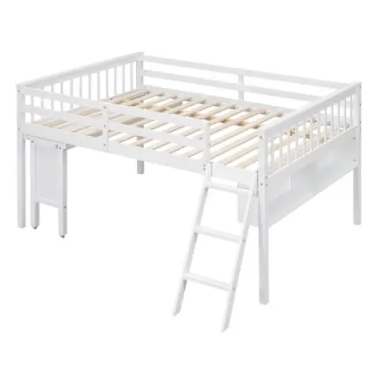 Loft Bed With Removable Desk and Cabinet - ModernLuxe image {5}