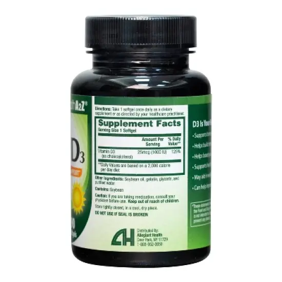 HealthA2Z - Vitamin D3 25 mcg (1000 IU) Softgels - 90 Count image {2}