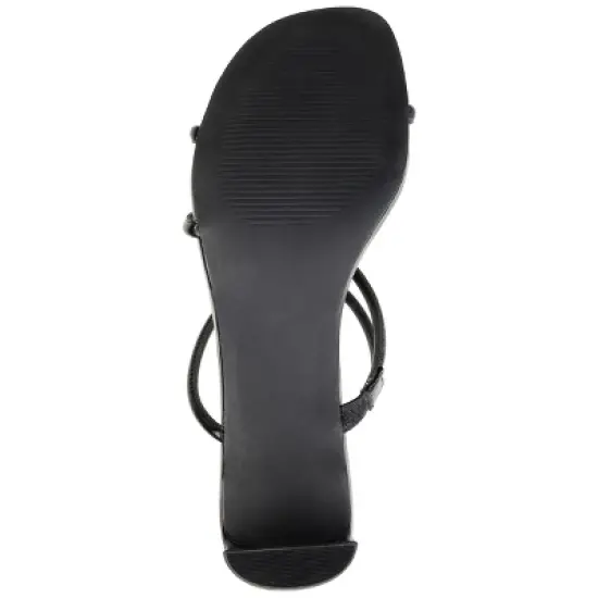 Journee Collection Womens Rianne Open Square Toe Half Block Heel Sandals image {4}