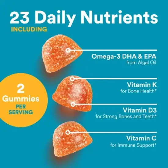 SmartyPants Teen Guy Plus Multivitamin & Omegas Gummies with Vitamins C, D3, B12 & Zinc - 60ct image {5}