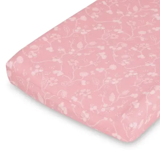 The Peanutshell Floral Changing Pad Covers for Girls, 3-Pack image {5}