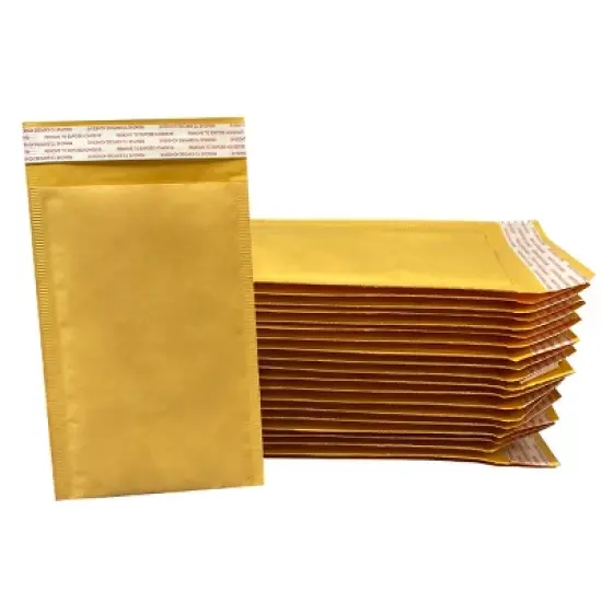 UOFFICE Pack of 20 Kraft Bubble Mailers 5" x 10" - #00 Self-Seal Padded Envelopes image {2}