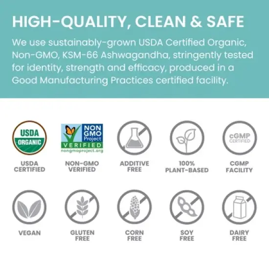 Himalaya Ashwagandha Organic Gummies, KSM-66 Organic Ashwagandha to Help with Stress Relief, 56 Gummies with Delicious BlackBerry Flavor image {4}