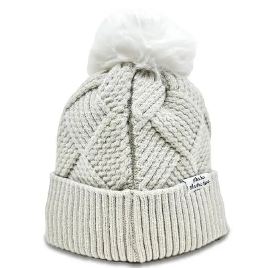 Pokemon Leather Patch Knit Hat with Pom - Pikachu image {1}