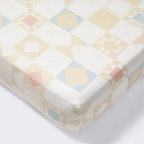 Cotton Fitted Crib Sheet - Quilt - Cloud Island&trade; image {4}