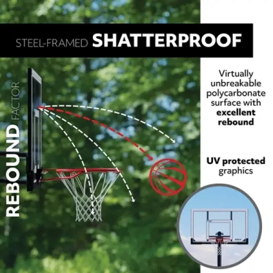 Lifetime Adjustable In-Ground Basketball Hoop (52-Inch Polycarbonate) - 90270 image {2}