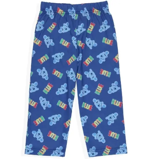 Nickelodeon Toddler Boys' Blue's Clues Sleep Raglan Shirt Pant Pajama Set Blue image {2}