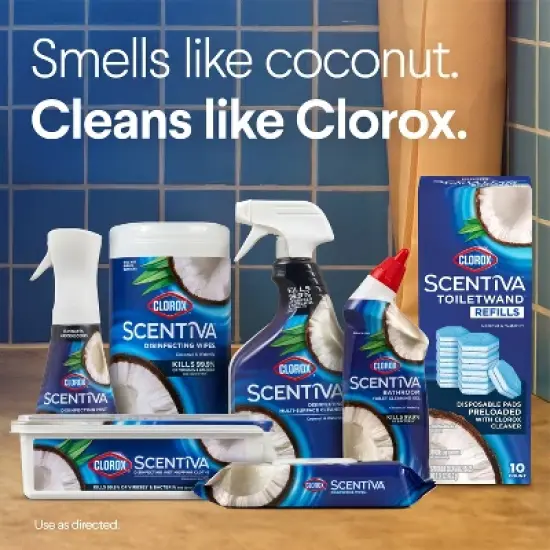 Clorox Scentiva Coconut and Waterlily ToiletWand Pad Cleaner Refills - 10ct image {9}