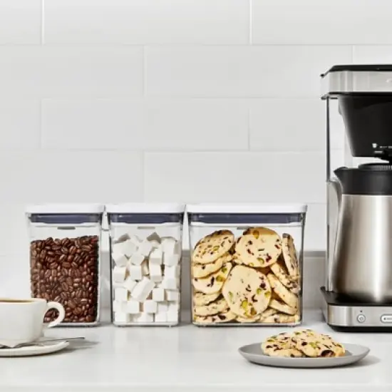 OXO POP 3pc Plastic Food Storage Container Set Clear image {1}