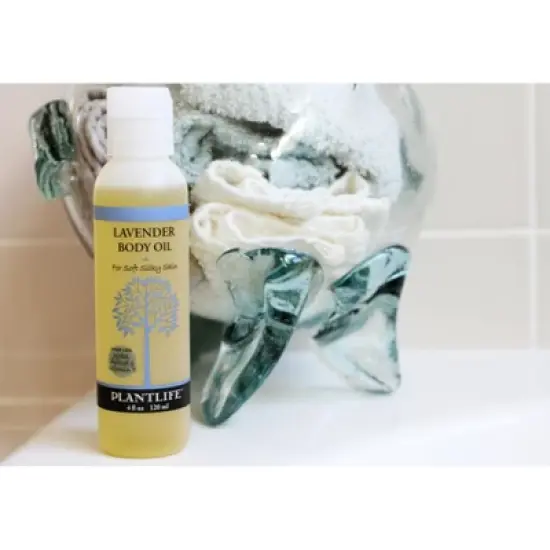 Plantlife Lavender Body Oil &ndash; Moisturizing, Nourishing for All Skin Types &ndash; Softens Skin, Ideal for Bath, Body & Massage &ndash; 4oz image {4}