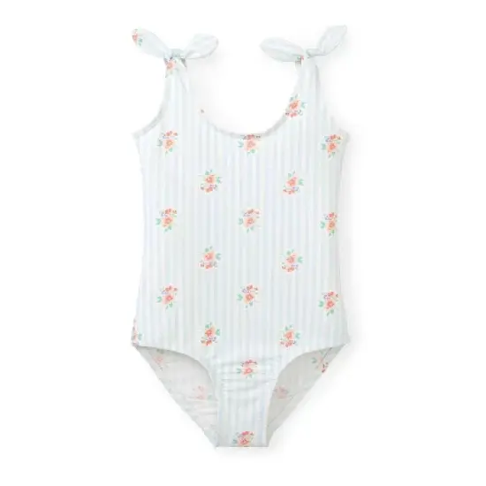 Hope & Henry Girls' Bow Shoulder One-Piece Swimsuit, Toddler image {6}