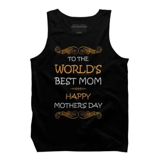 Men's Design By Humans Happy Mother's Day World's Best Mom By tmsarts Tank Top image {2}