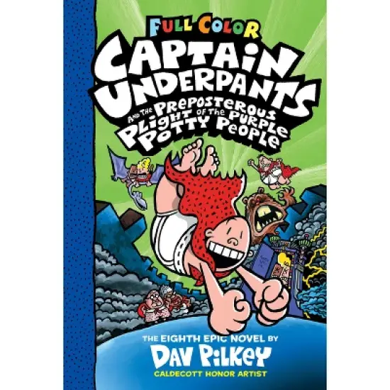 Captain Underpants and the Preposterous Plight of the Purple Potty People: (Captain Underpants #8) (Color Edition) - by  Dav Pilkey (Hardcover) image {1}