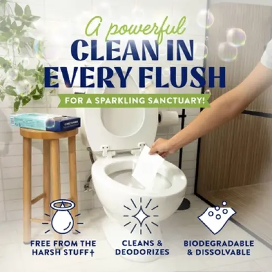 Cleancult Toilet Bowl Cleaner Sheets - Fresh Lemon - 32ct image {1}