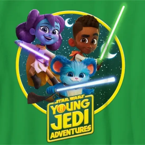 Boy's Star Wars: Young Jedi Adventures Lightsaber Group Logo T-Shirt image {1}