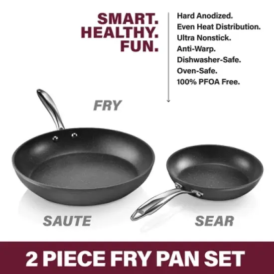 Granitestone Pro Hard Anodized 10" and 11.5" Nonstick Fry Pan Set with Stay Cool Handle image {6}