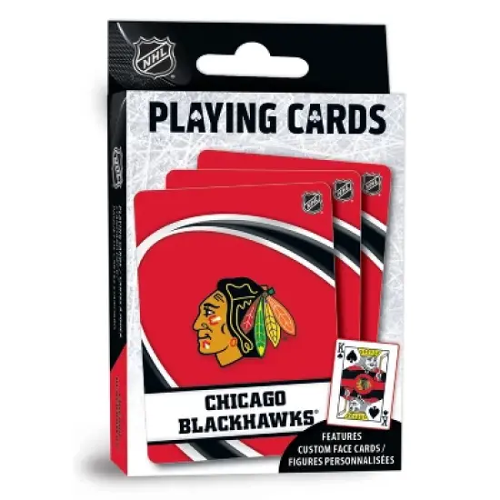 MasterPieces Officially Licensed NHL Chicago Blackhawks Playing Cards - 54 Card Deck for Adults image {1}