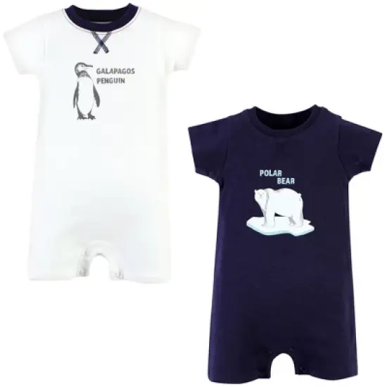 Touched by Nature Unisex Baby Organic Cotton Rompers, Endangered Polar Bear image {4}
