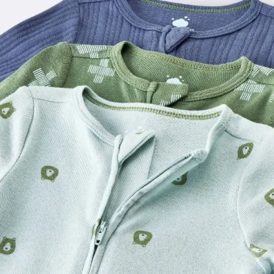 Baby Boys' 3pk Bears Sleep N' Play - Cloud Island&trade; Blue image {2}