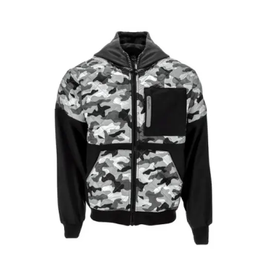 RefrigiWear Men&rsquo;s Camo Diamond-Quilted Insulated Softshell Hooded Jacket image {7}