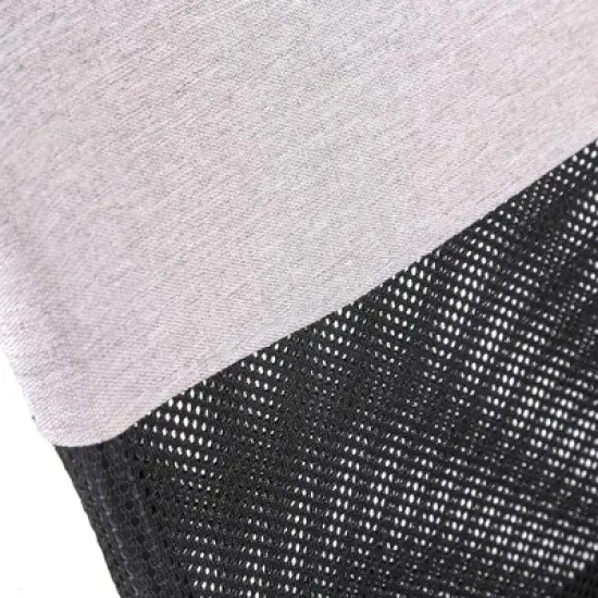 Vinsetto Mid Back Ergonomic Desk Chair Swivel Mesh Fabric Computer Office Chair with Backrest, Armrests, Rocking Function, Adjustable, Gray / Black image {5}