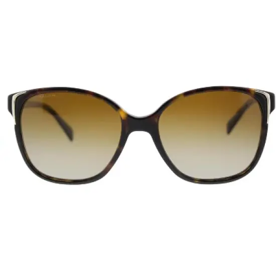 Prada PR01OS 2AU6E1 Womens Square Polarized Sunglasses Havana 55mm image {1}