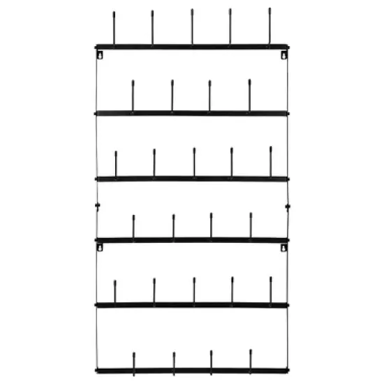 Sorbus 6-Tier Wall Mounted Metal Mug Holder Rack - Display Organizer for Coffee Mugs, Tea Cups, Mason Jars, and More &ndash; Holds 27 Mugs image {6}