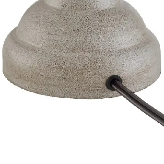 360 Lighting Claude Rustic Farmhouse Accent Table Lamps 21" High Set of 2 Beige Washed Linen Drum Shade for Bedroom Living Room Bedside Nightstand image {4}