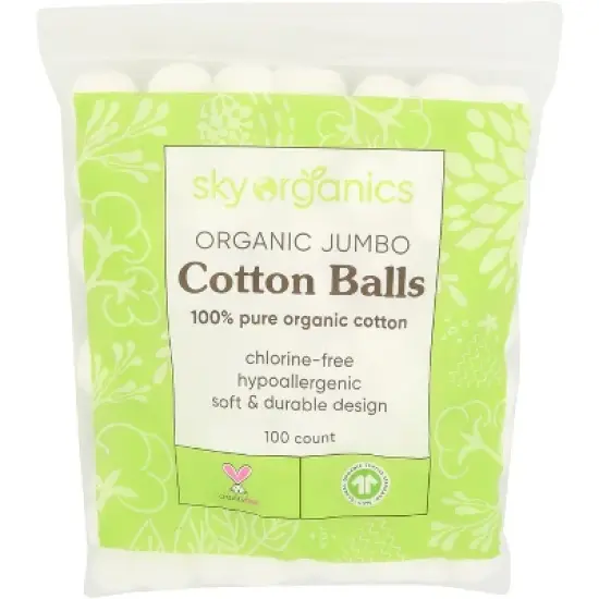 Sky Organics - Organic Jumbo Cotton Balls - 100 count image {1}