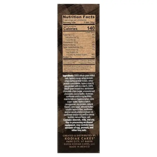 Kodiak Cakes Chewy Granola Bars, S'mores 5 Bars, 1.23 oz image {1}