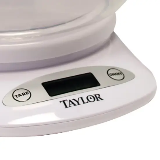 Taylor&reg; Precision Products 4.4lb-Capacity Digital Kitchen Scale with Bowl in White image {1}