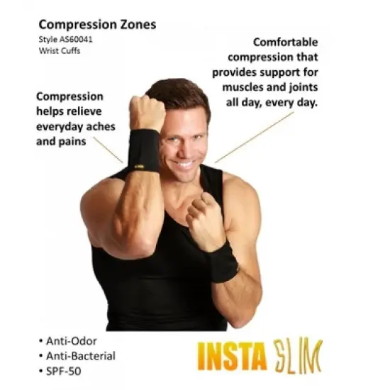 Insta Slim Unisex High Compression Wrist Cuffs AS60041 image {1}