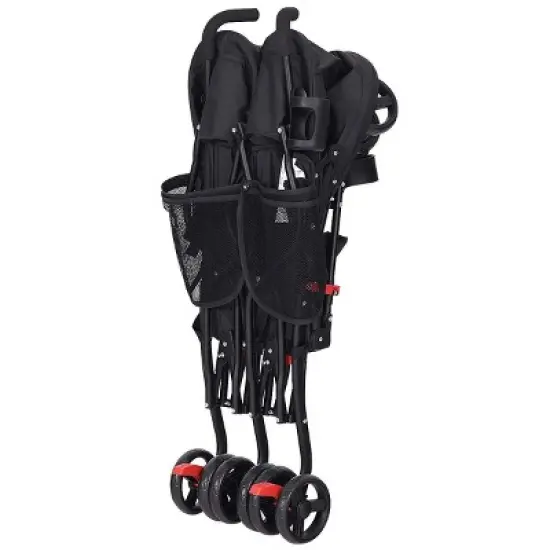 Infans Foldable Twin Baby Double Stroller Kids Ultralight Umbrella Stroller Pushchair image {6}