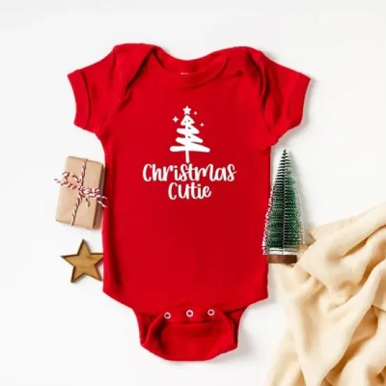 The Juniper Shop Christmas Cutie Tree Baby Bodysuit image {1}